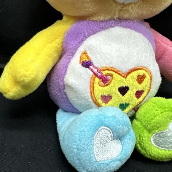 Vintage Care Bears Work of Heart Bear Plush Rainbow Hearts Paint Palette - Picture 4 of 11